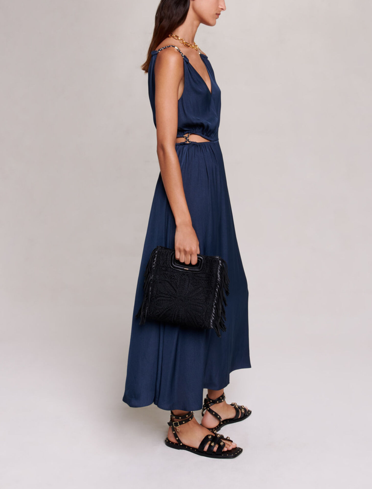 Robe midi ajourée