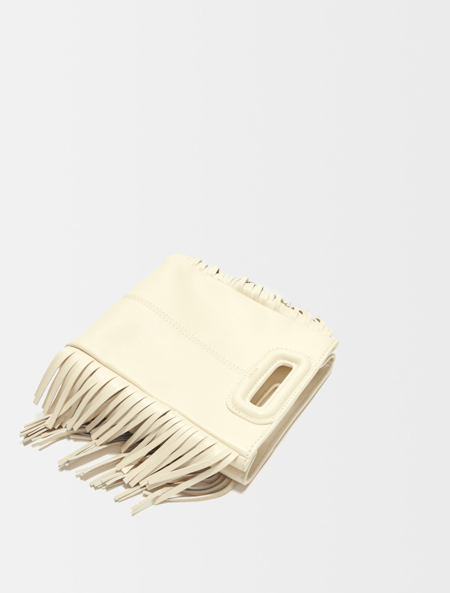 Leather mini M bag with chain