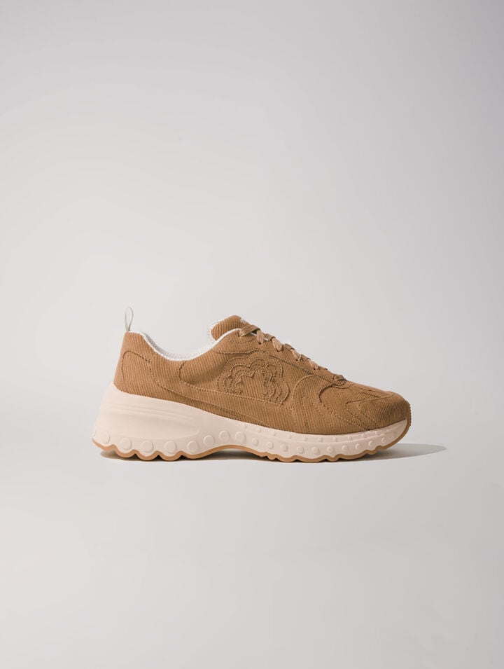 M Sneakers en velours côtelé
