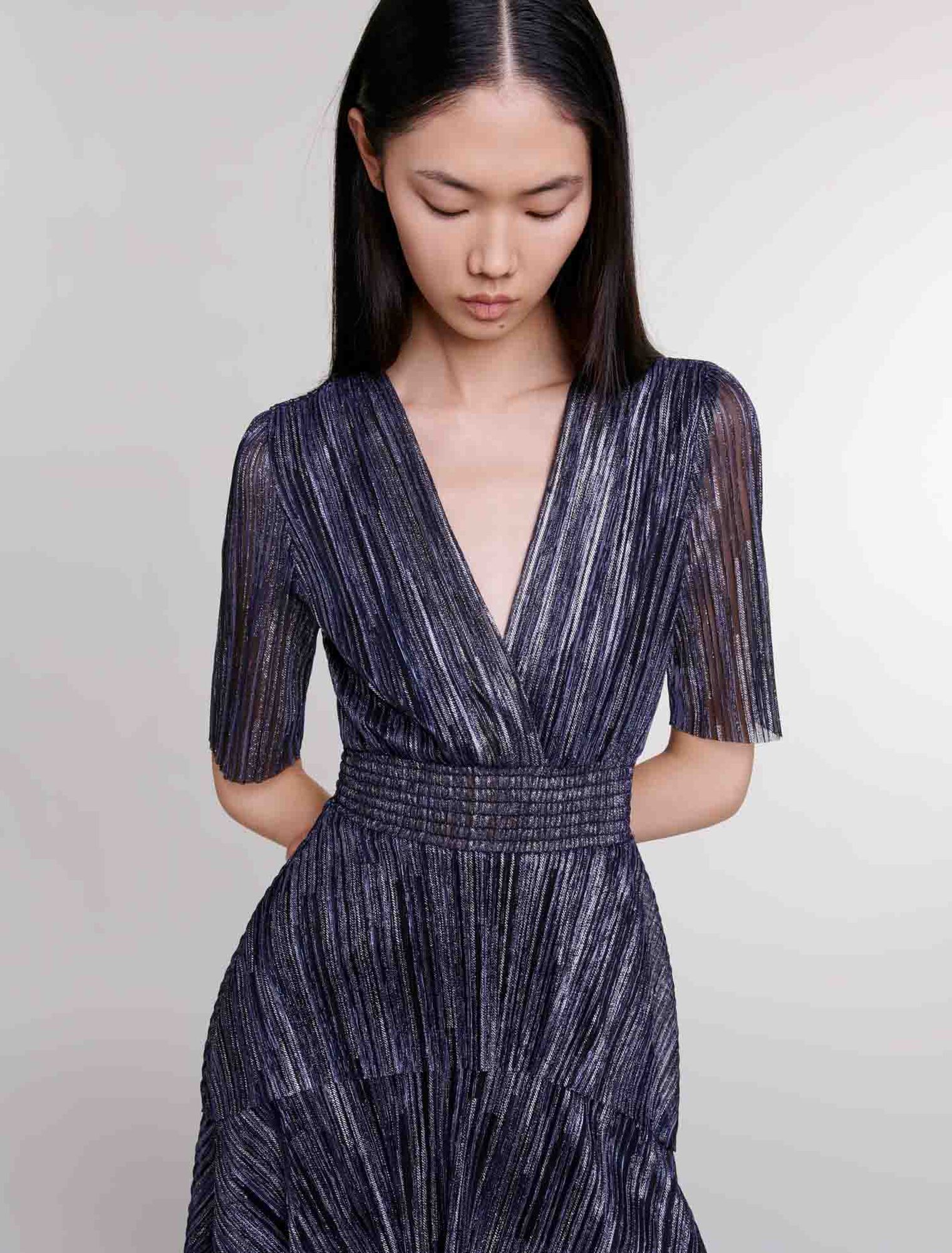 Robe lamée à volants