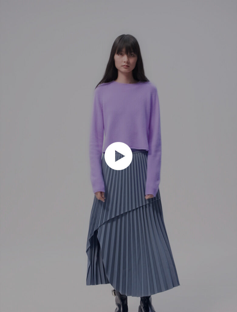 スカート asymmetrical pleated skirt Asymmetrical pleated skirt Black / Gray For Women | Maje