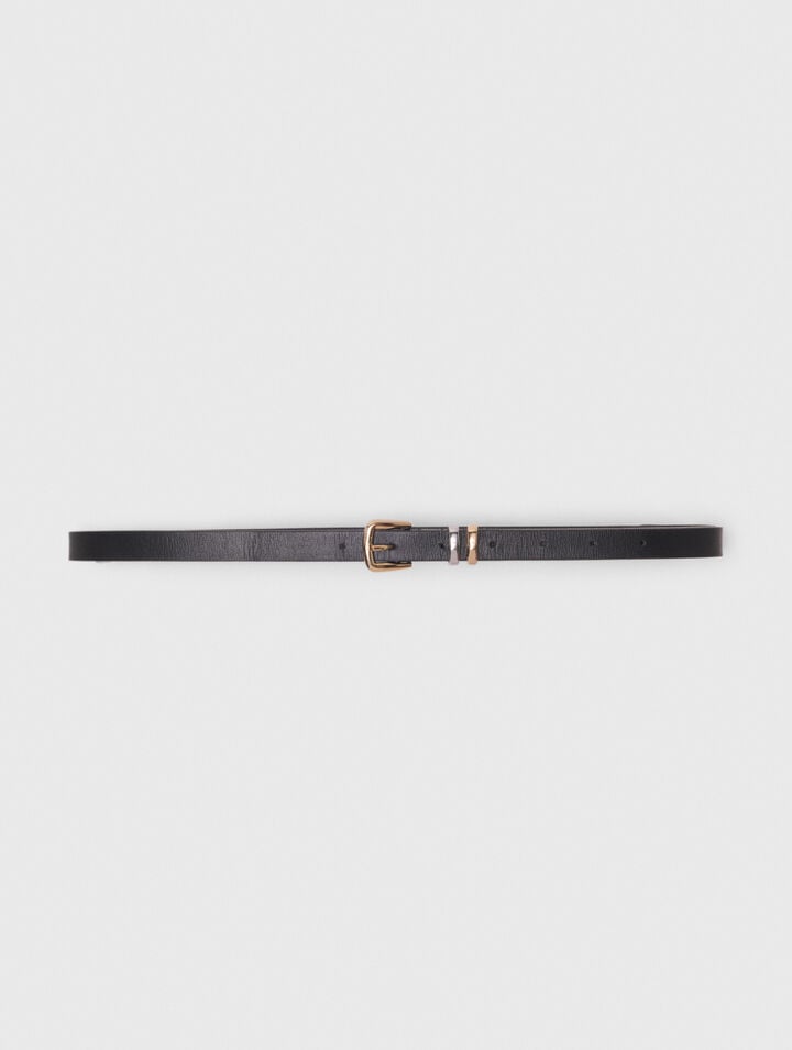 Ceinture fine et boucle carrée