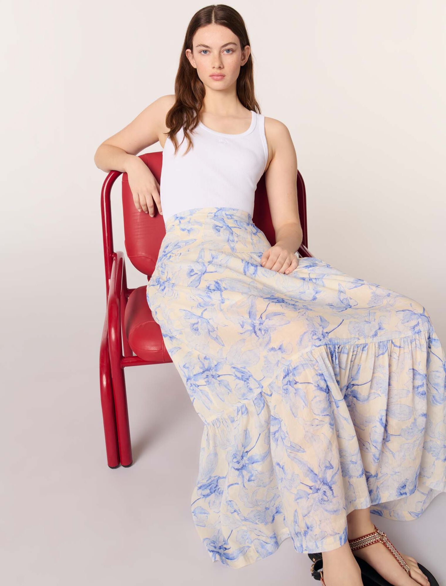 Floral maxi skirt