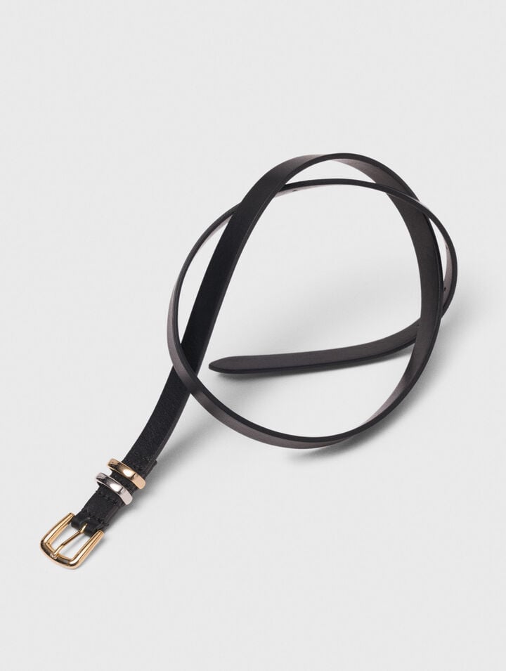 Ceinture fine et boucle carrée