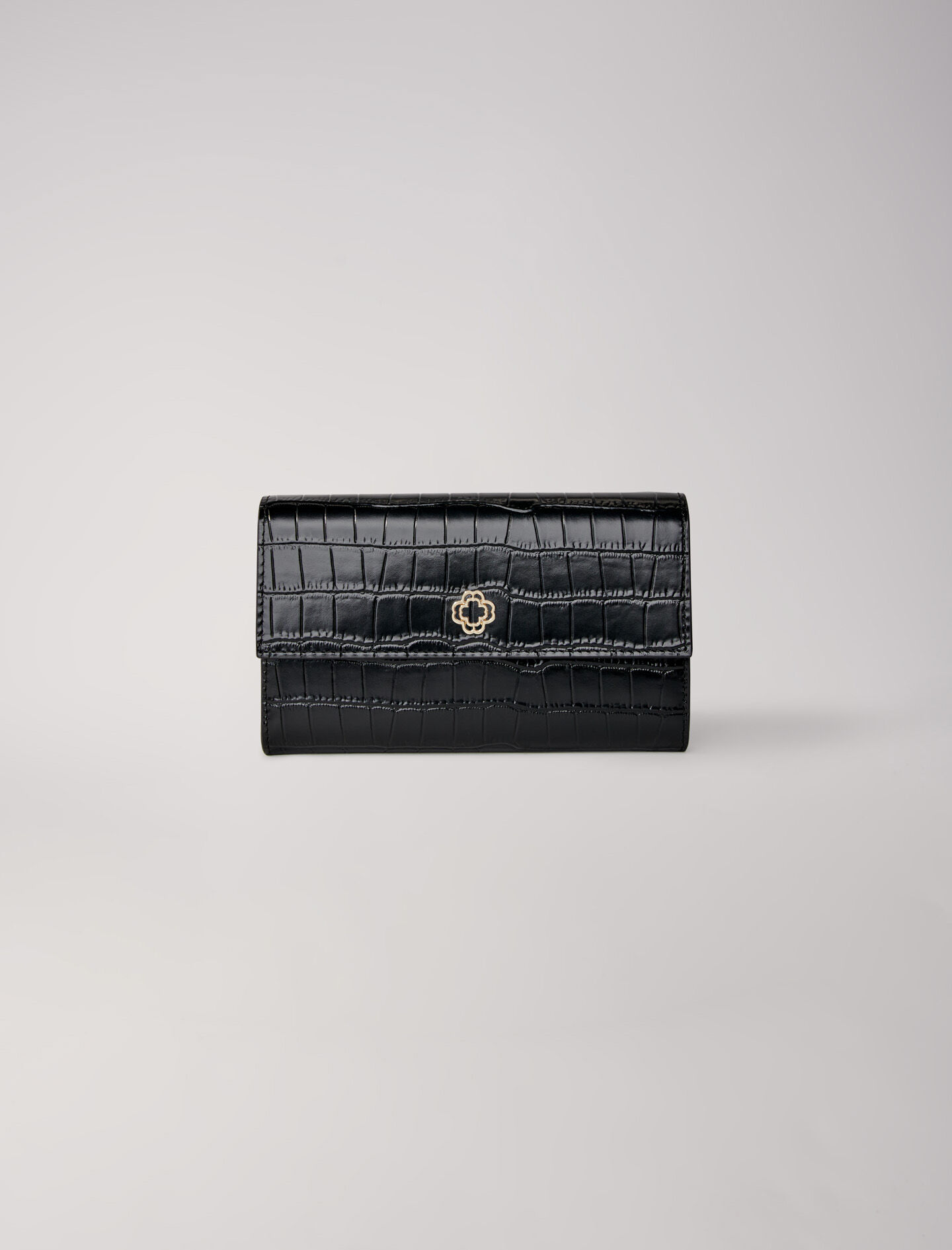 Black croc effect bag discount