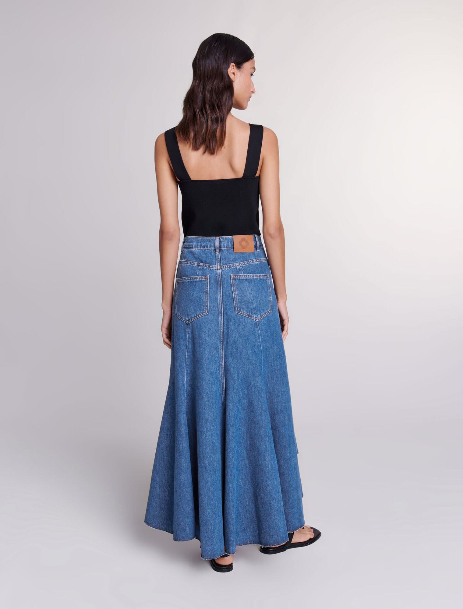 Jupe en denim asymétrique