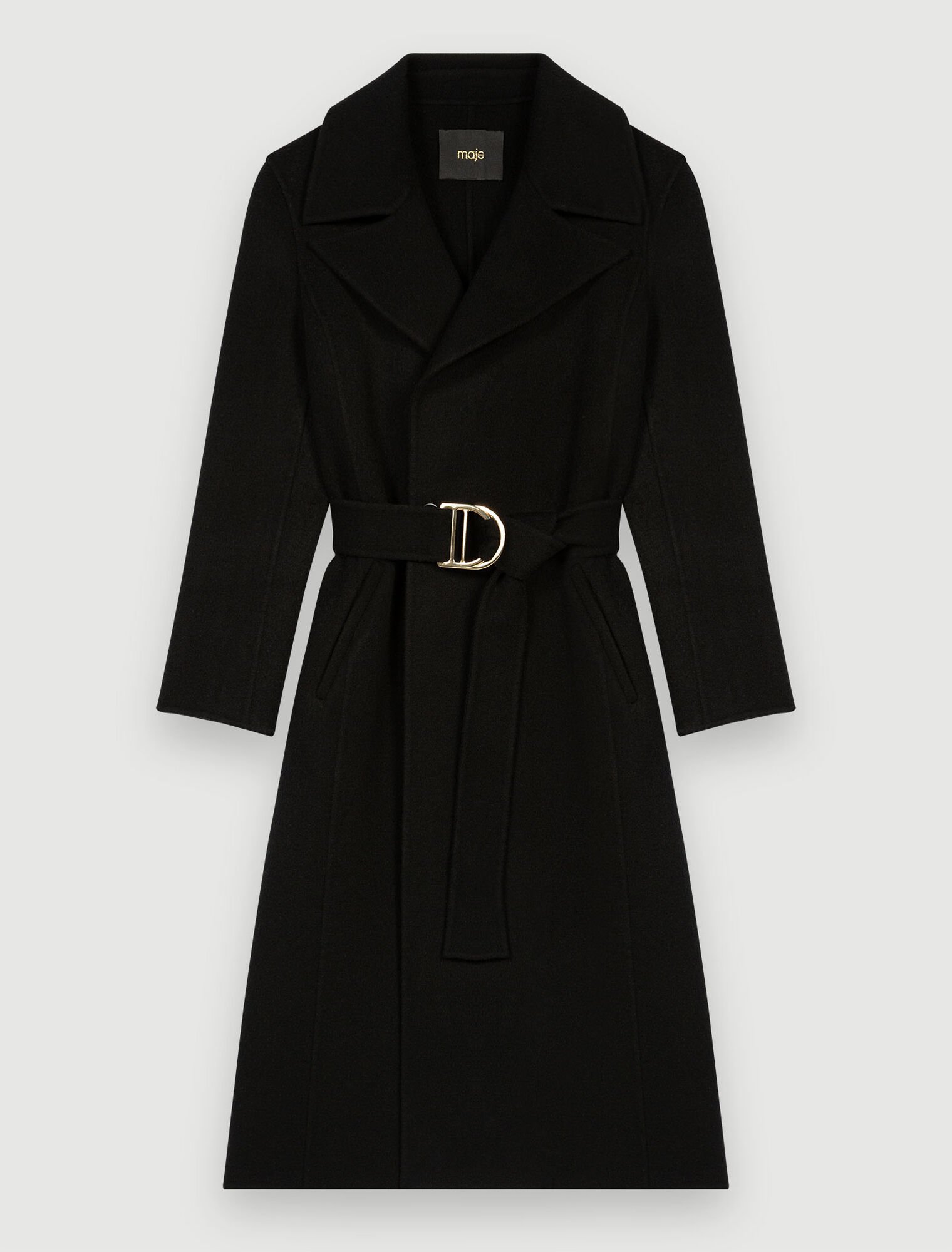 Belted double-faced coat