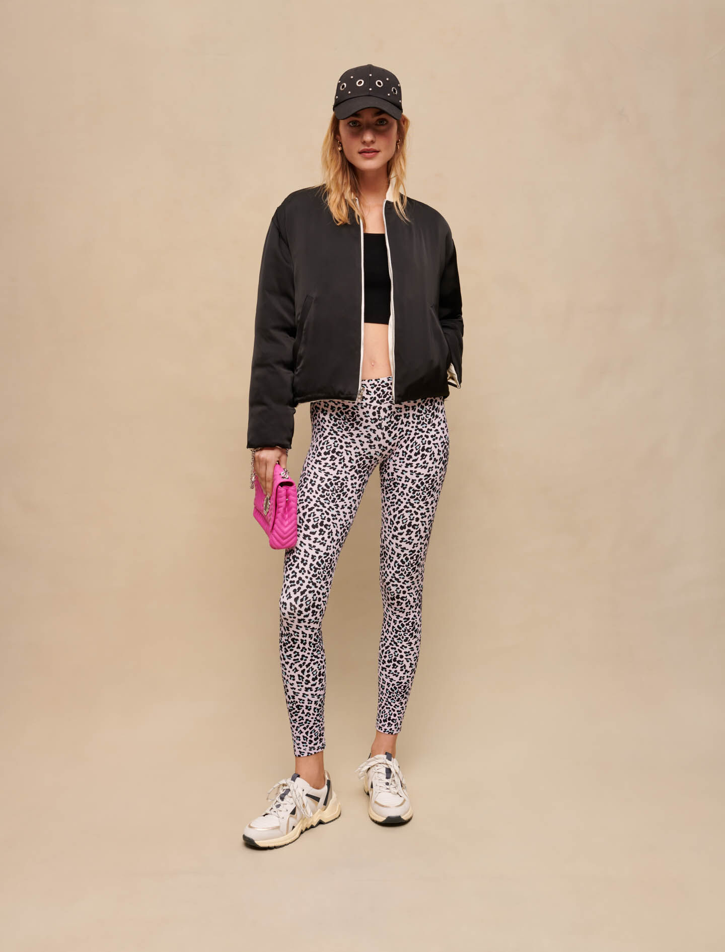 Leopard print leggings Pink For Women Maje