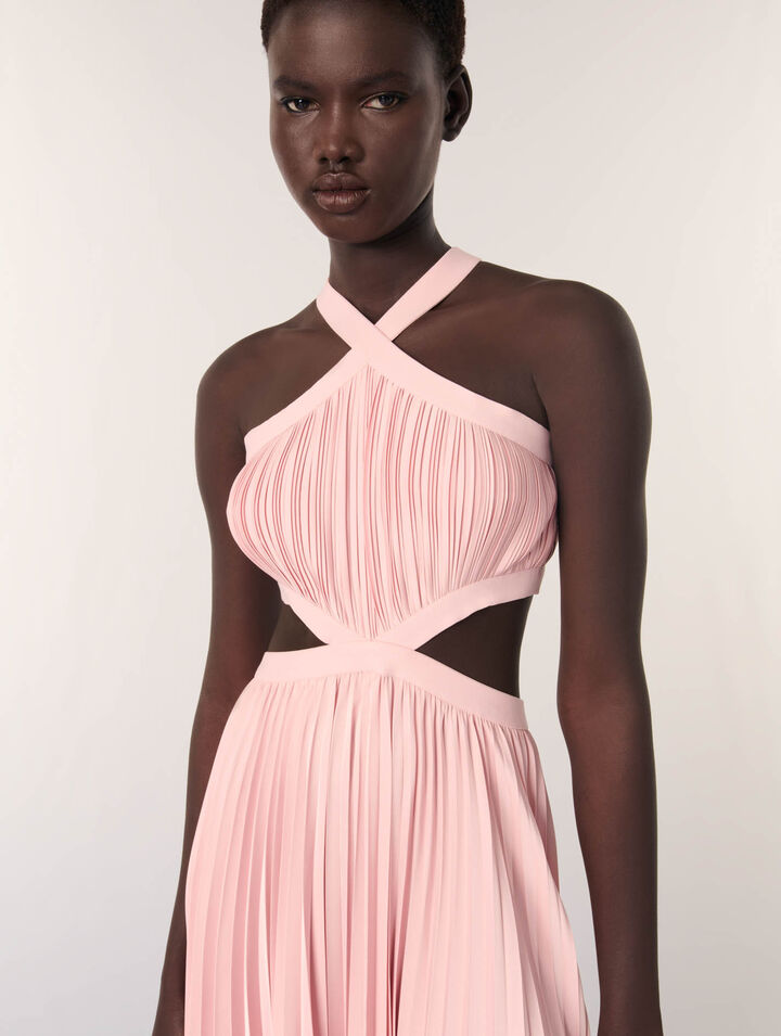Pleated maxi dress
