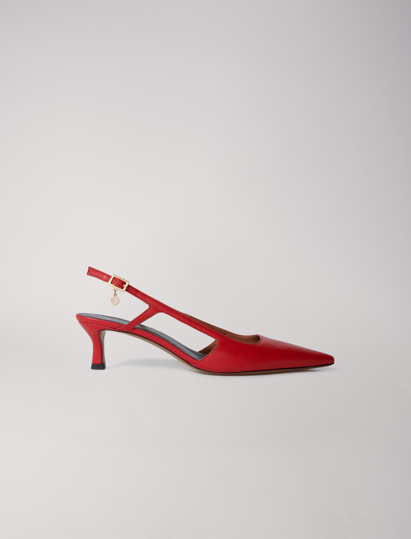 Escarpins pointus a brides reglables rouge pour femme Maje