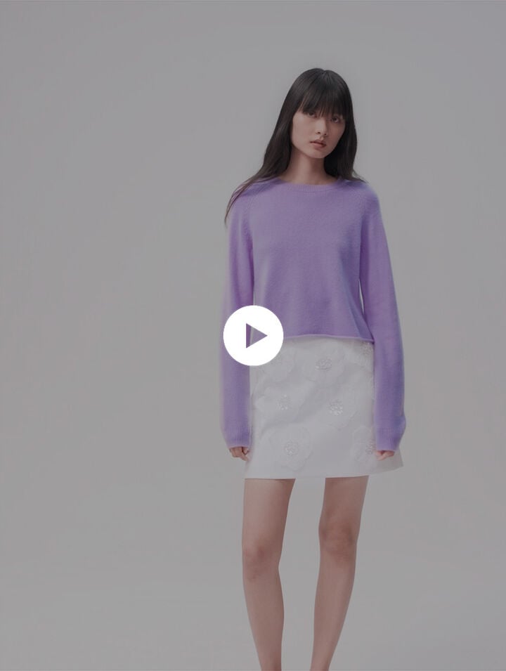 Pull court en cachemire