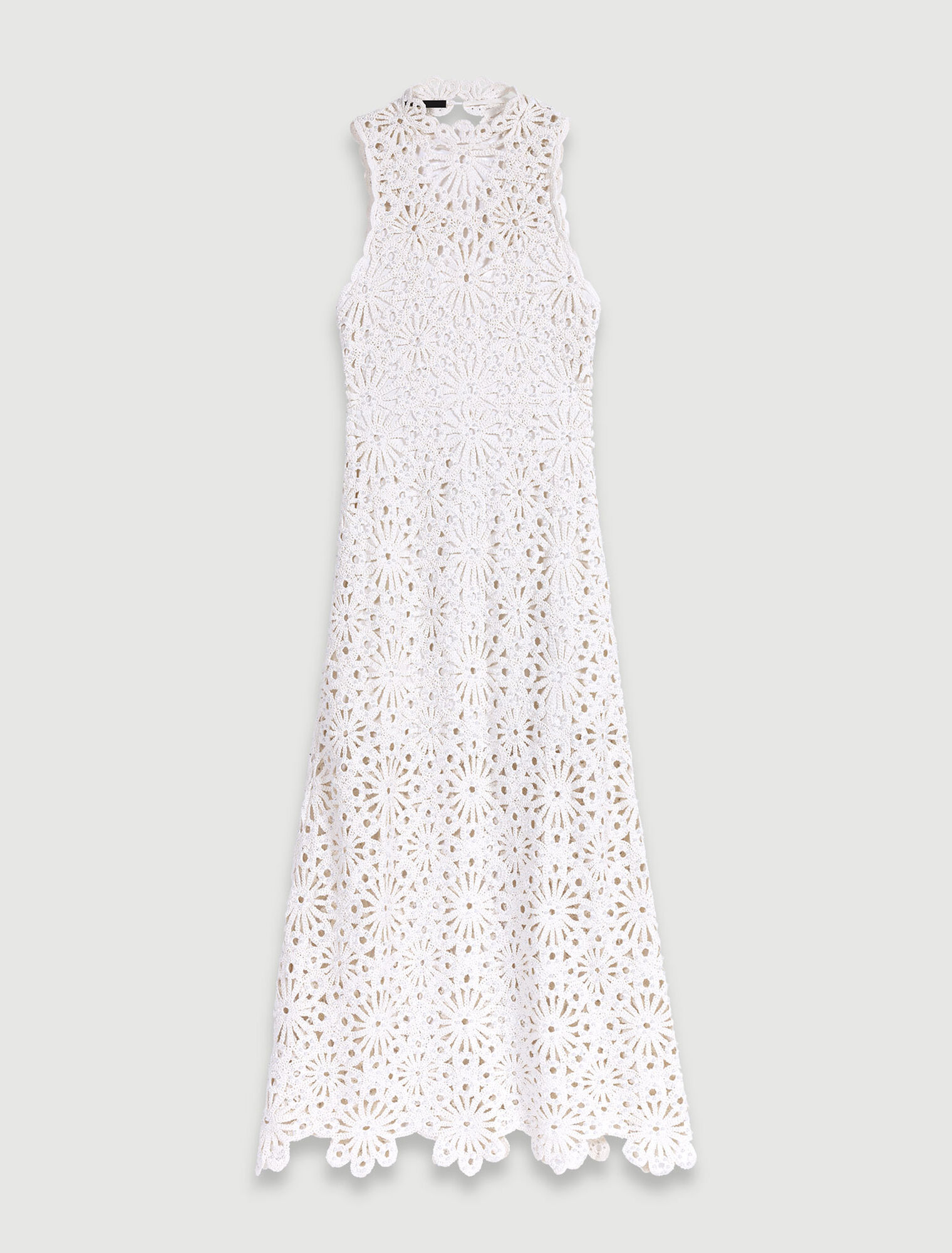 Robe longue en crochet perlé