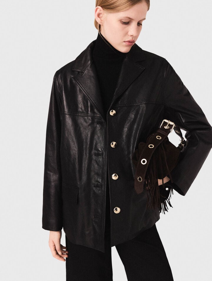 Quilted leather jacket