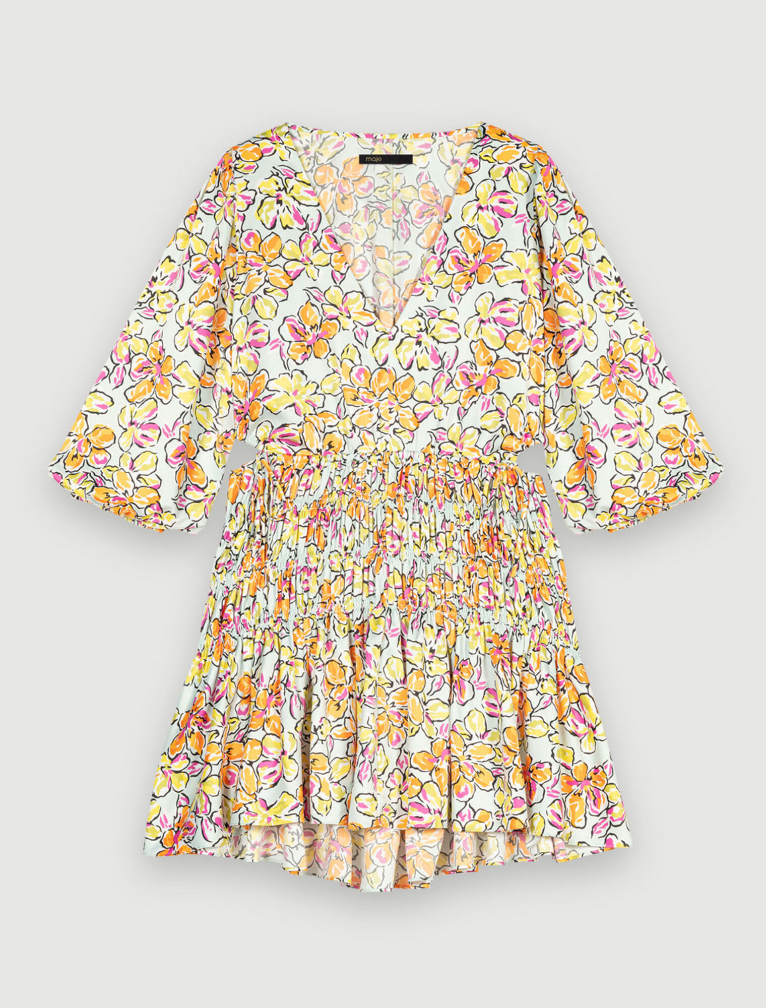 Robe courte à imprimé fleuri