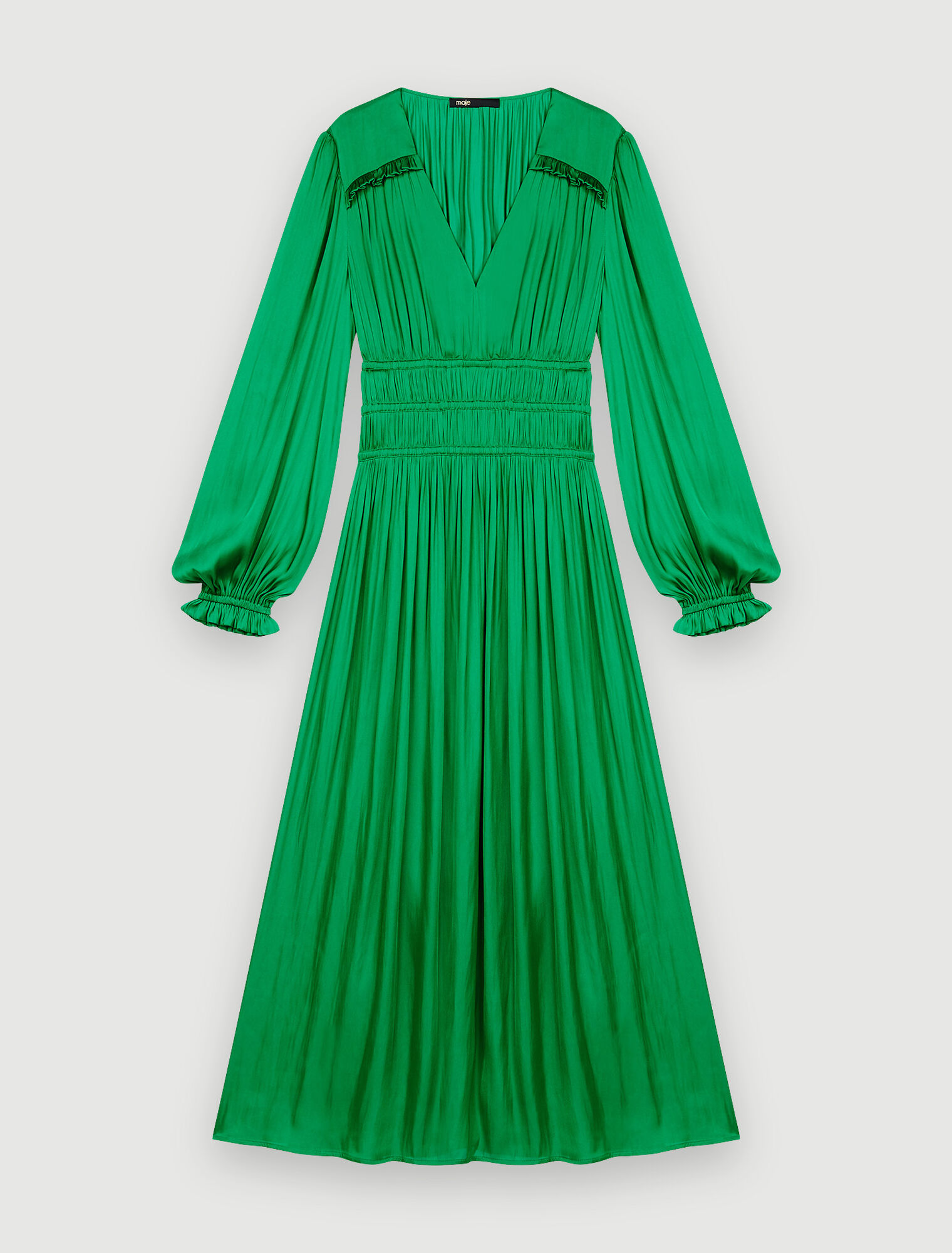 Long pleated effect dress