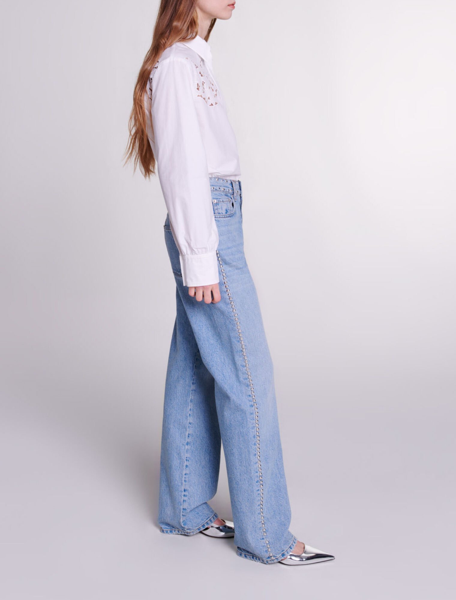 Jean large à studs