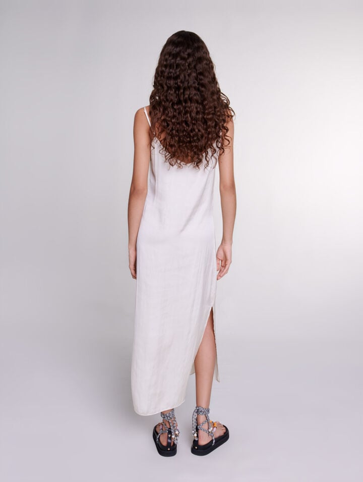Long satin dress