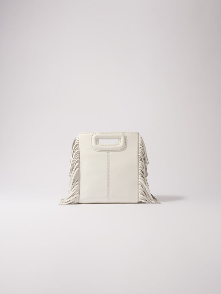 Sac M mini en cuir à strass