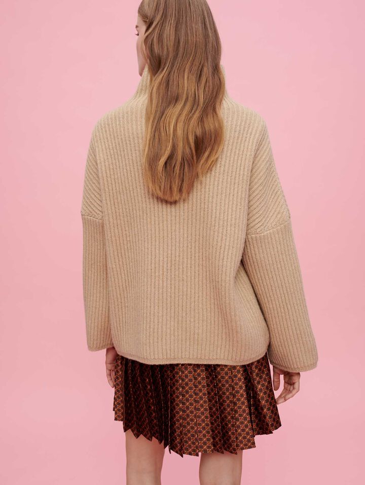 Pull oversize col montant en alpaga
