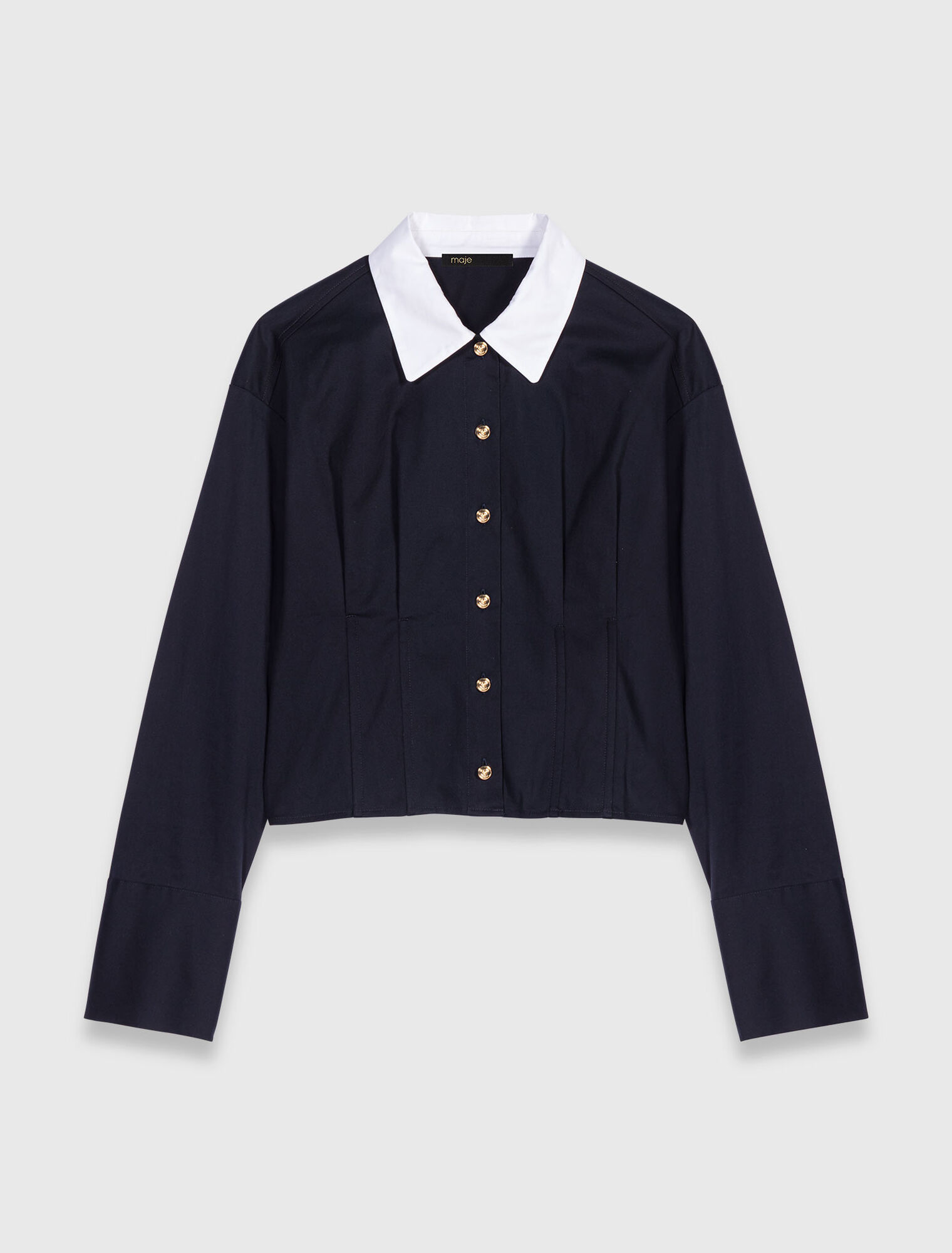Chemise courte en popeline