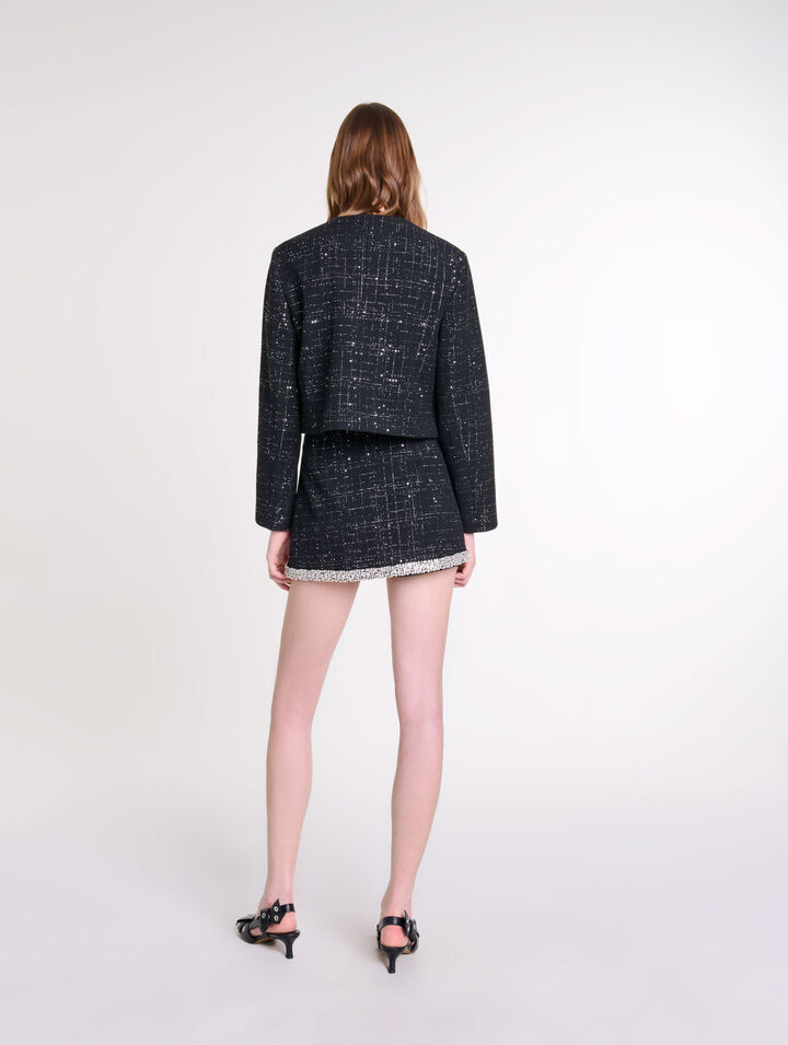 Veste courte en tweed