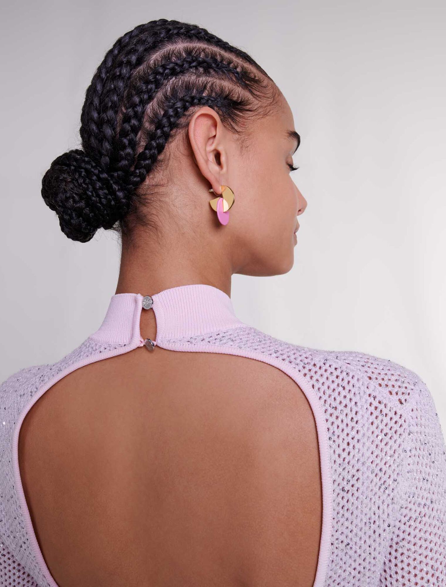 Robe en maille semi-transparente