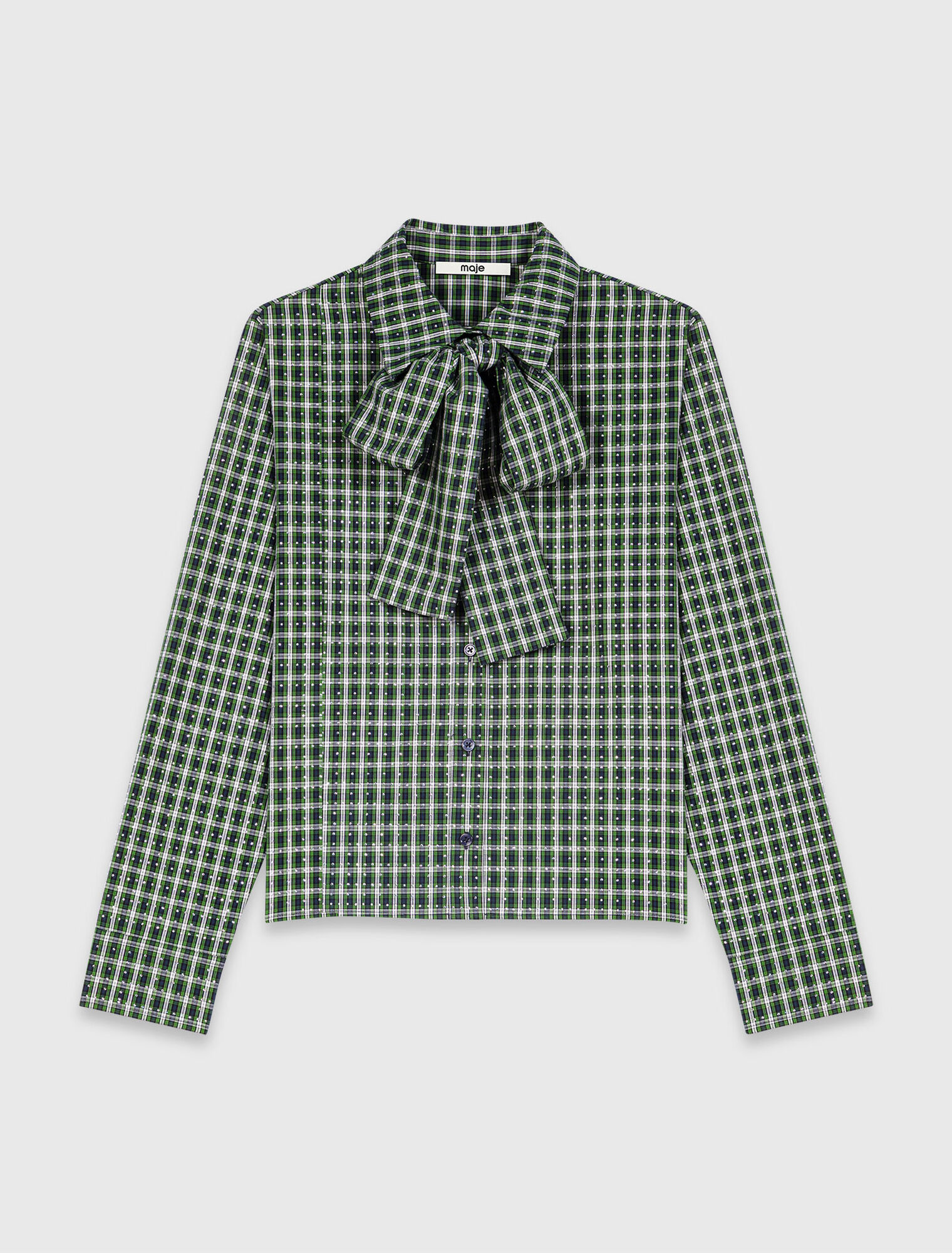 Chemise strass&eacute;e avec cravate