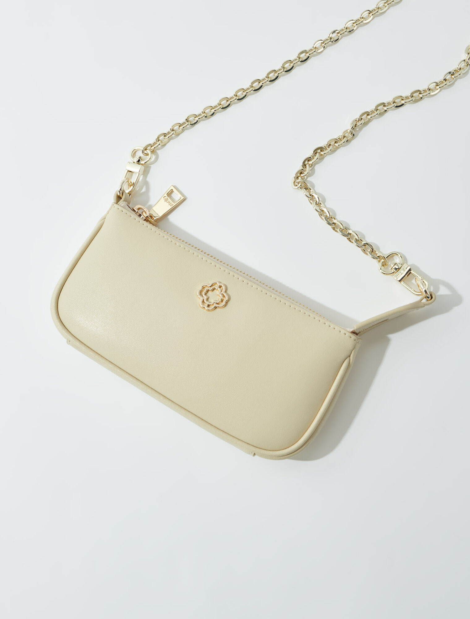 Small leather clutch bag