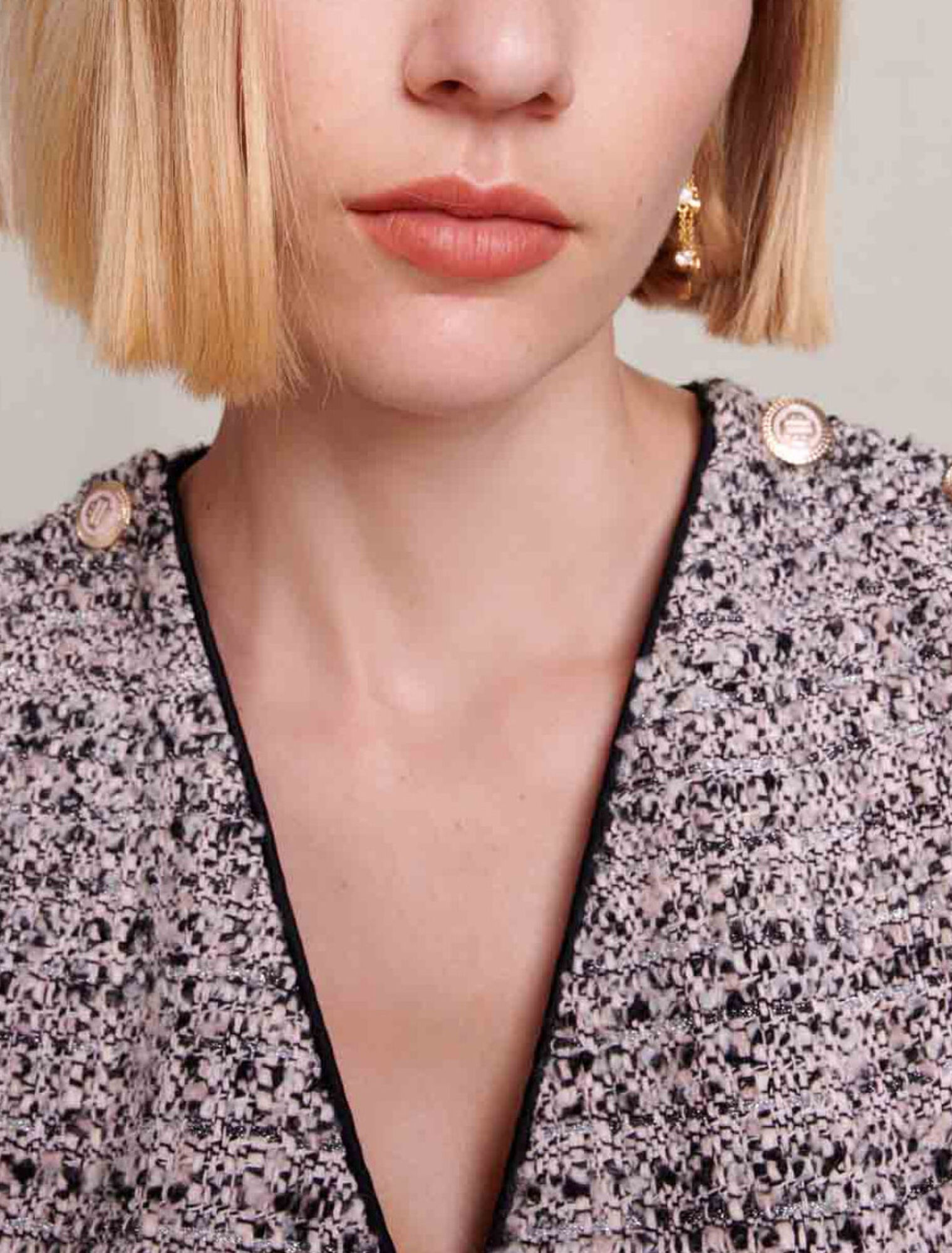 Robe courte en tweed