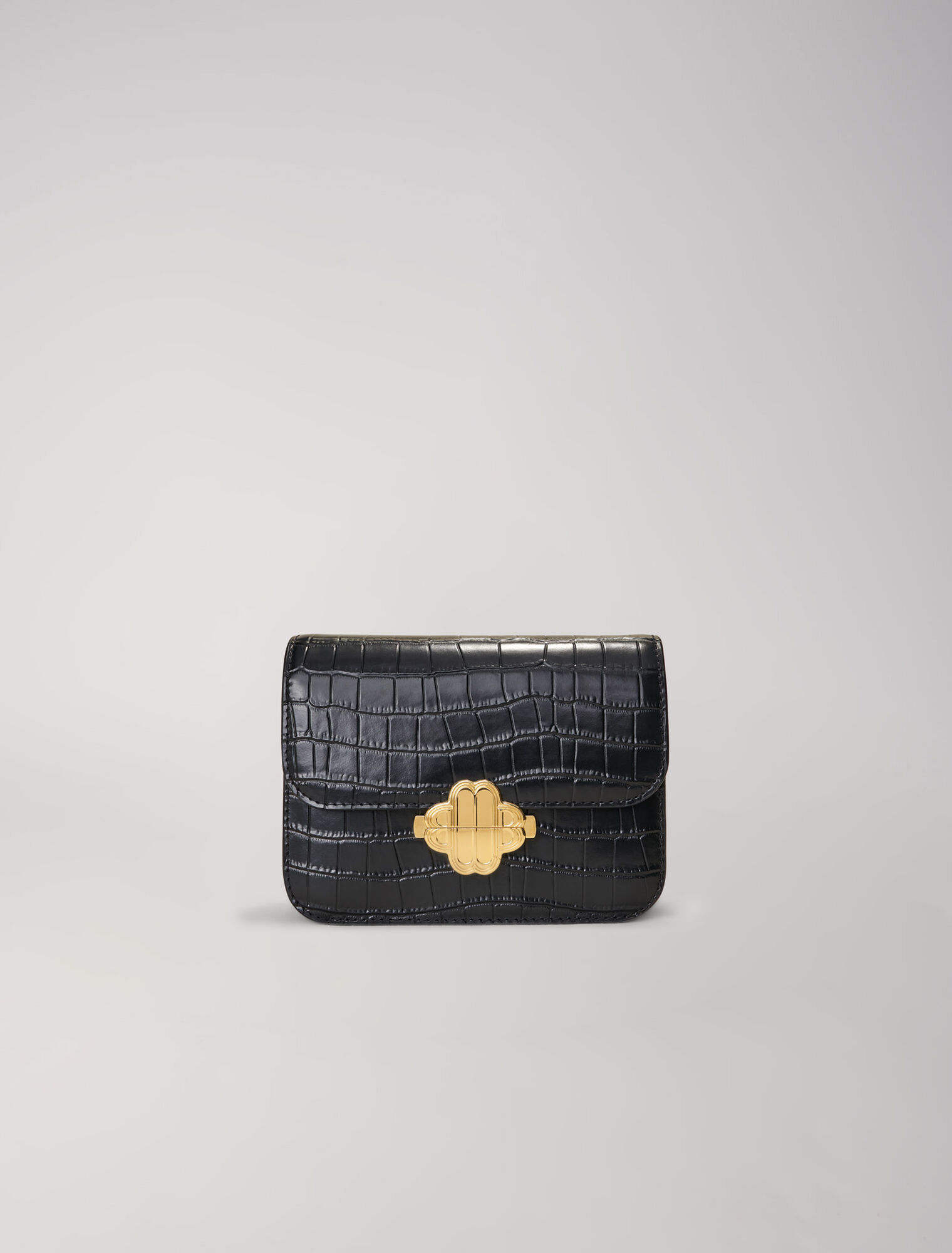 Croco-effect leather Clover bag