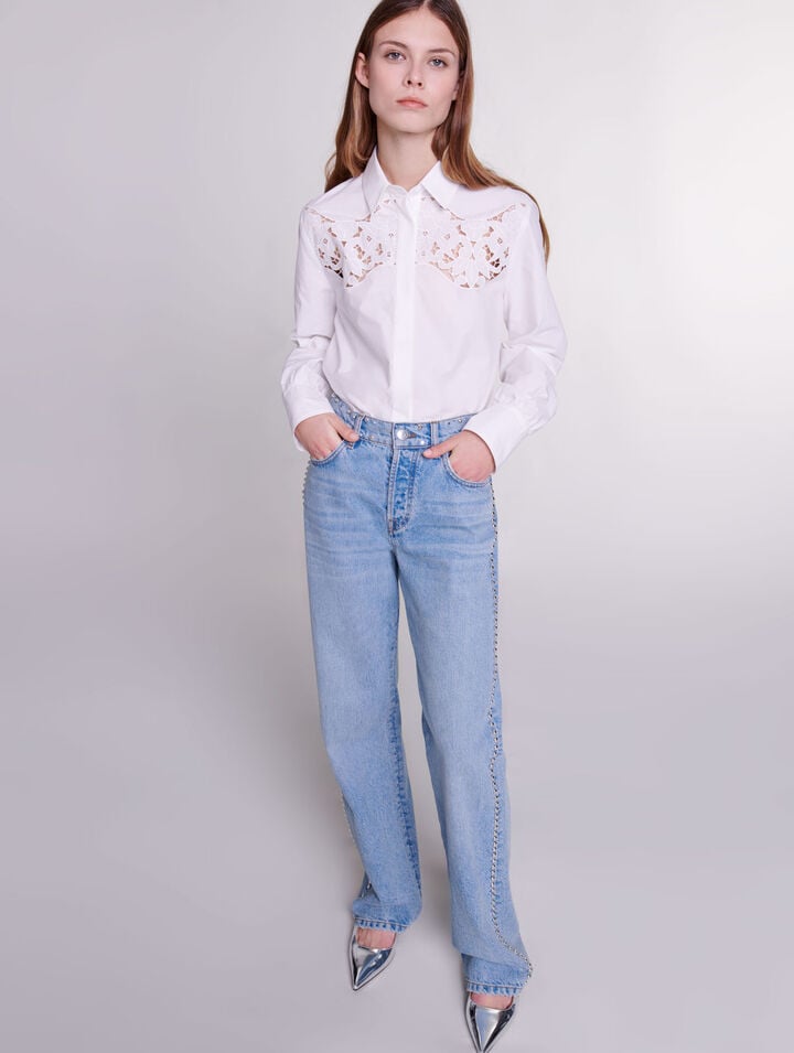 Jean large à studs