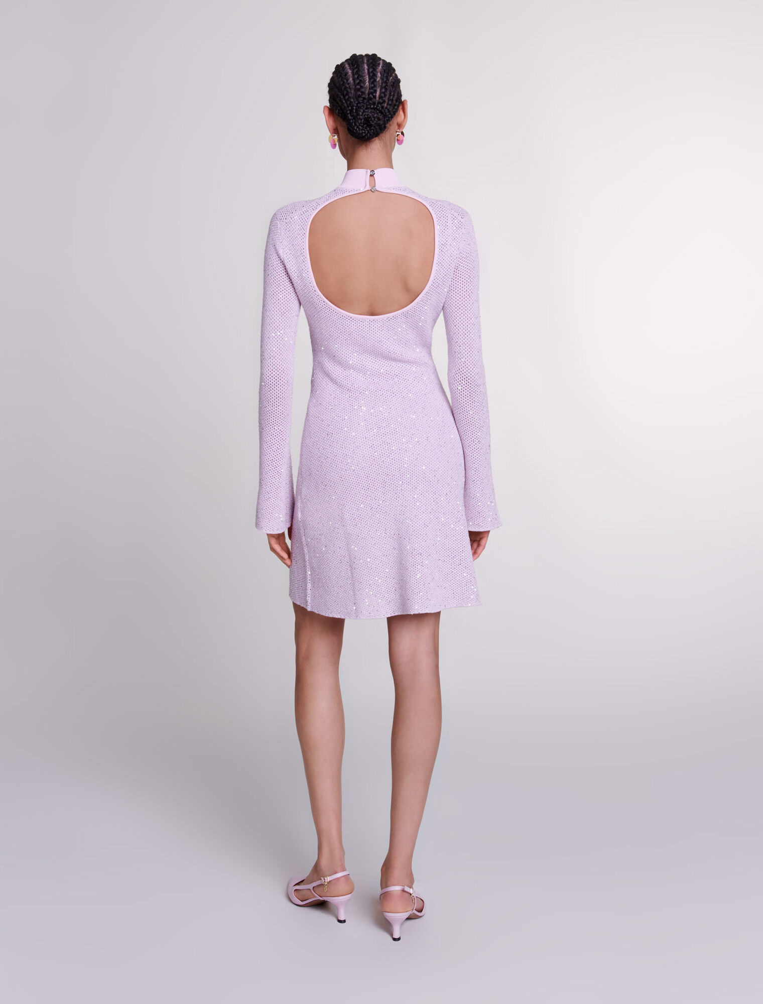 Robe en maille semi-transparente