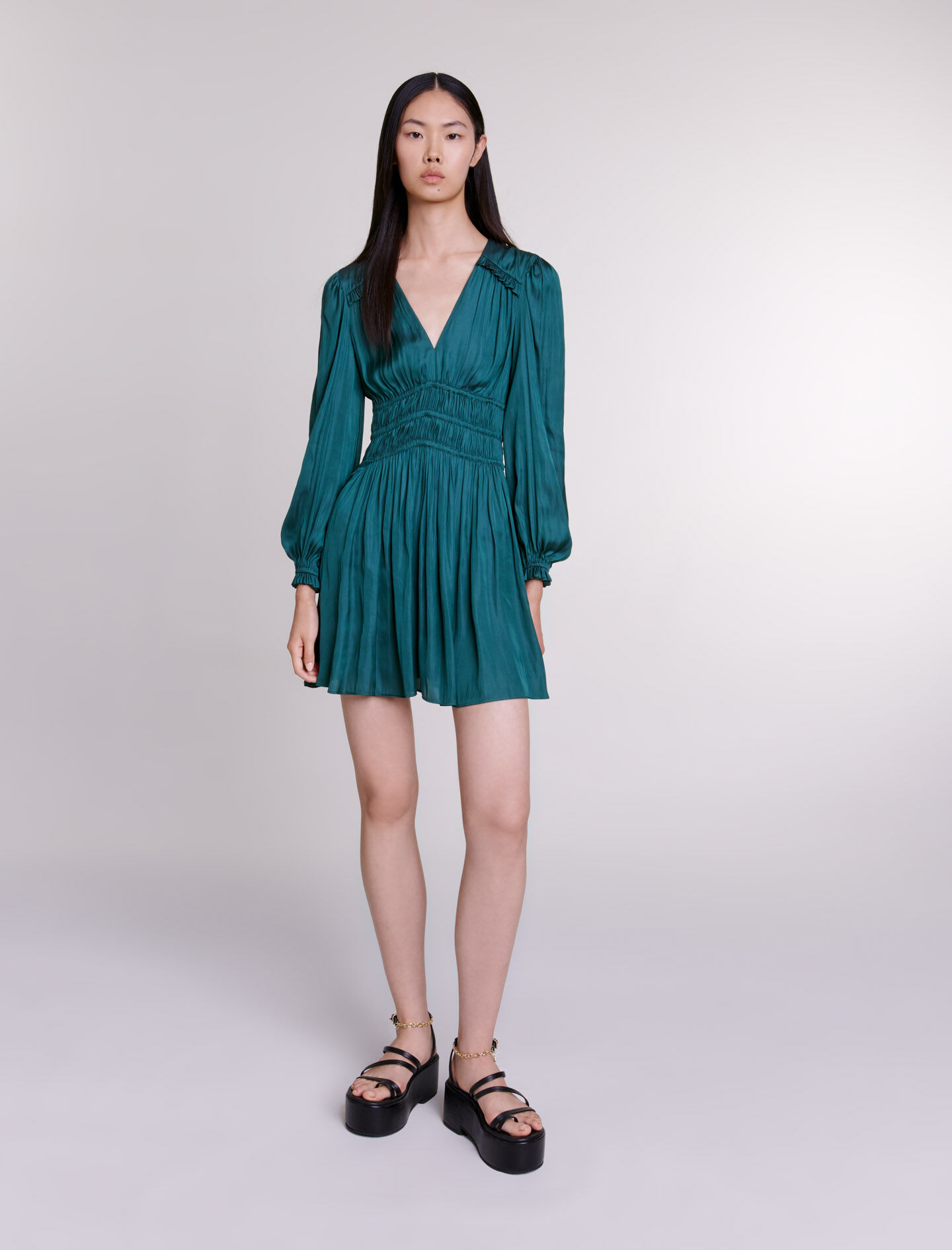 Maje robe verte on sale
