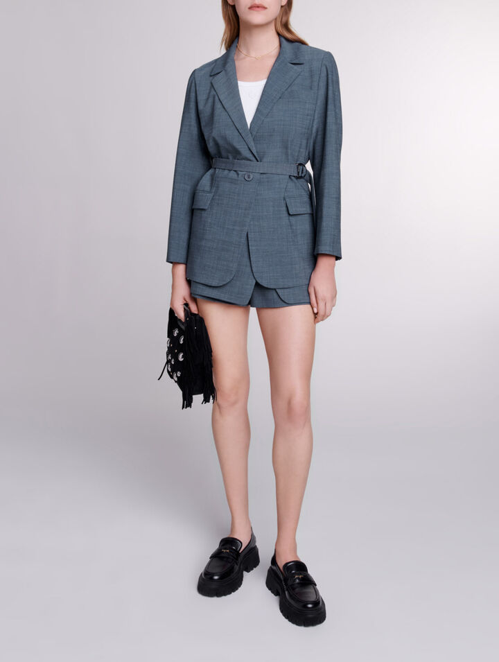 Veste de tailleur à ceinture