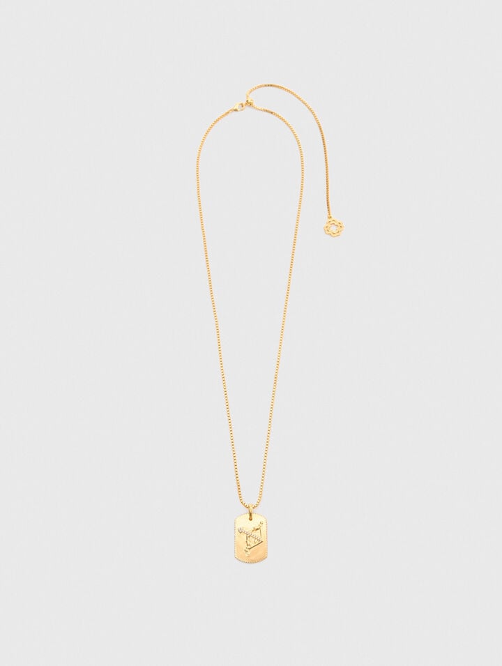 Collier plaque signe du zodiaque