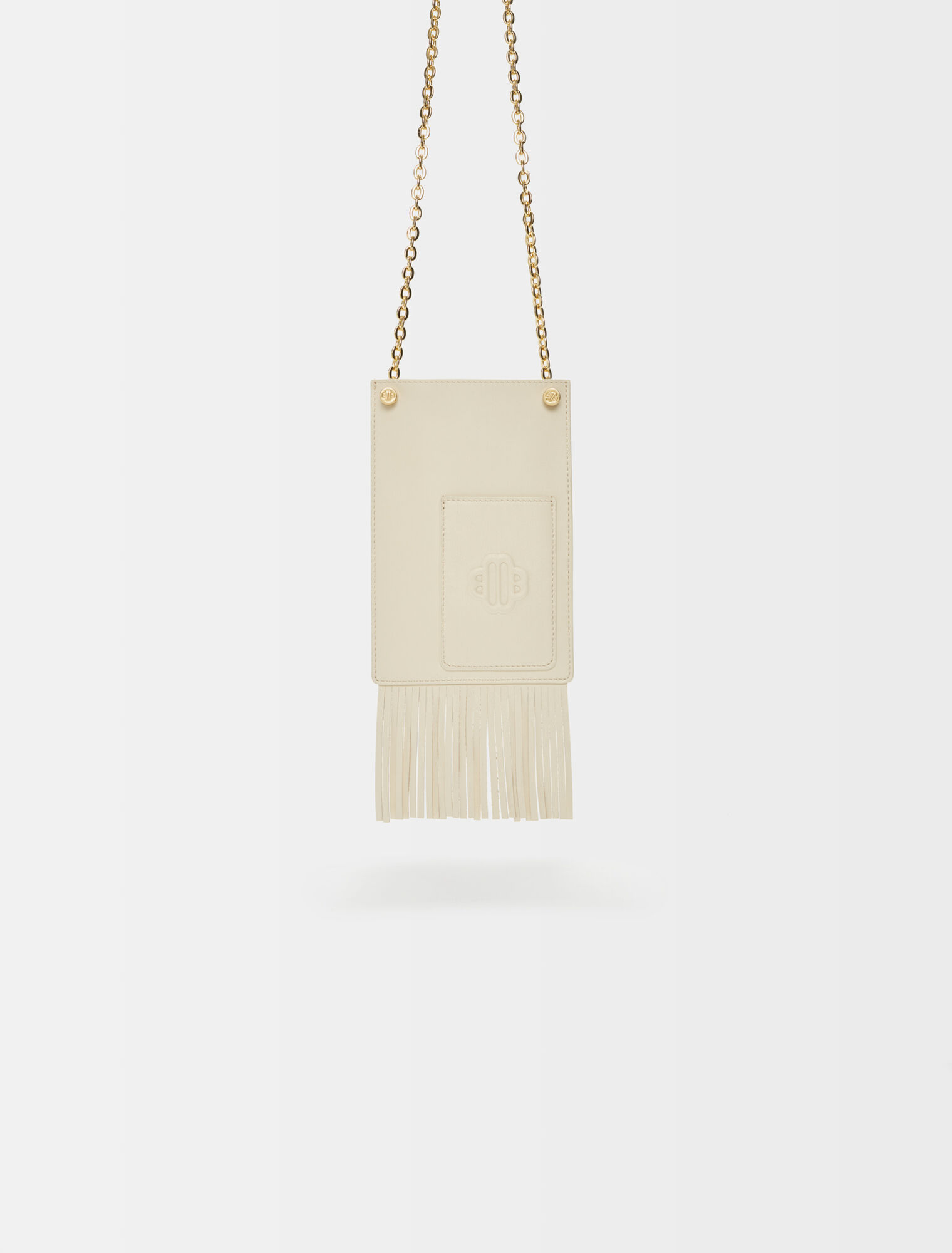 Leather fringe phone bag