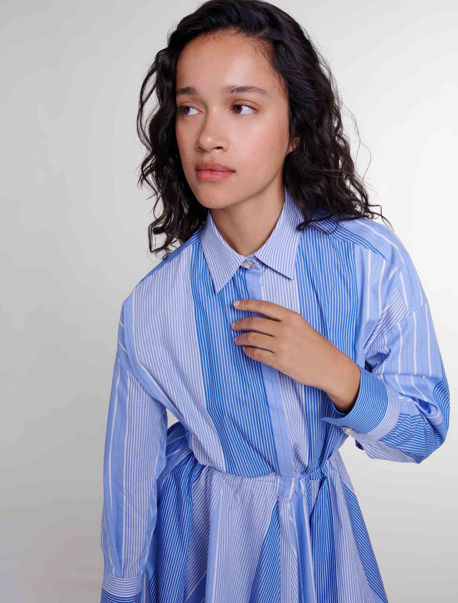 Robe logue patchwork à rayures 