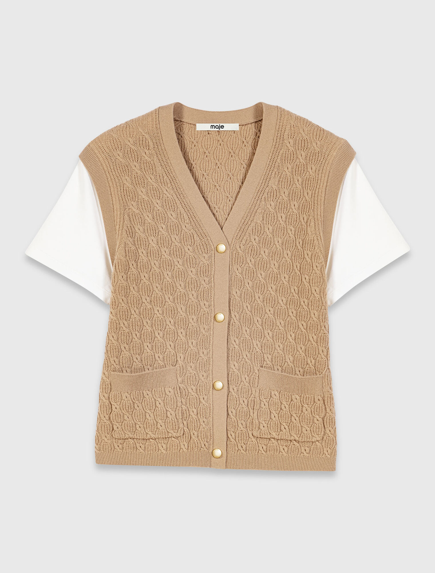 2-in-1 effect cardigan