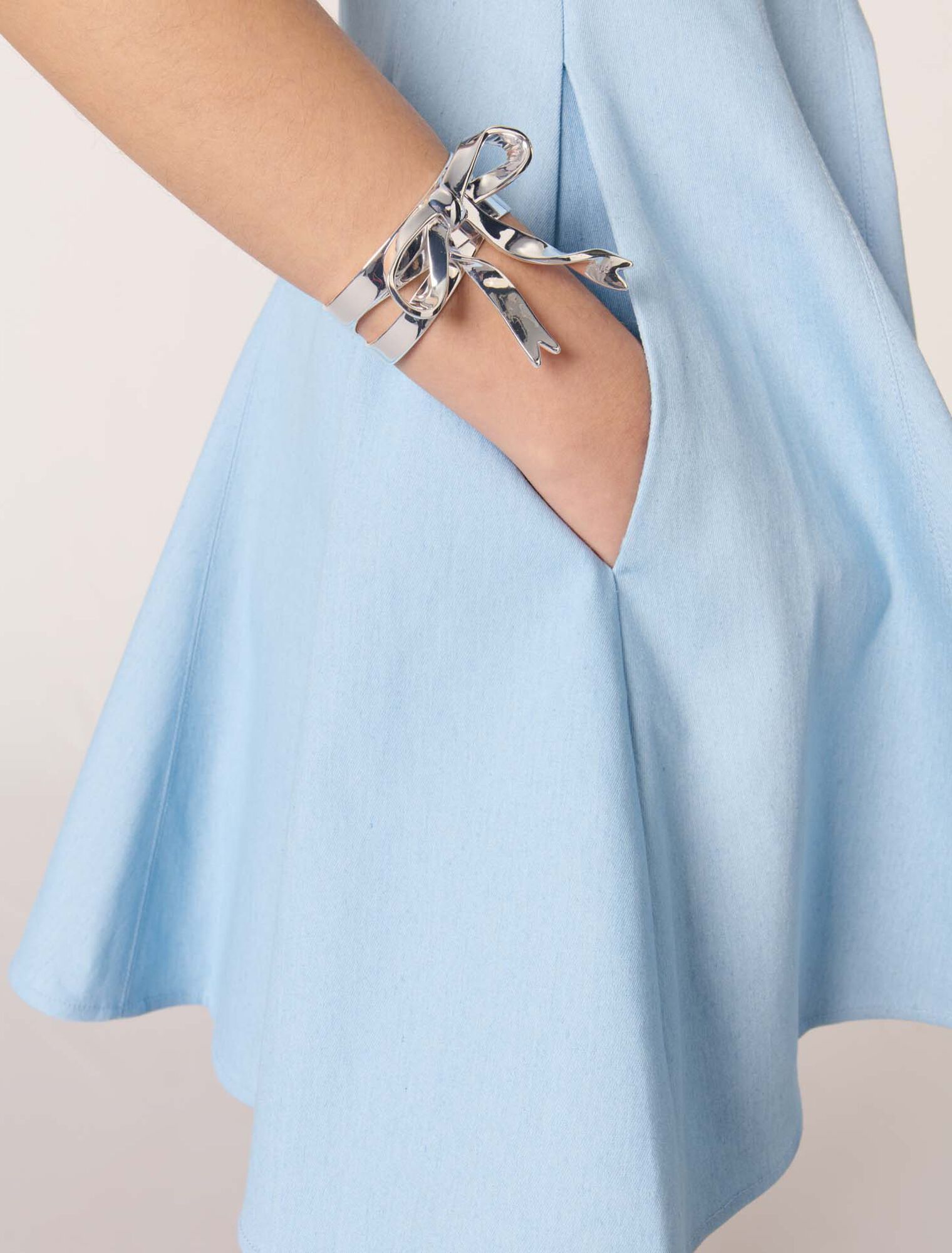 Robe courte évasée en coton