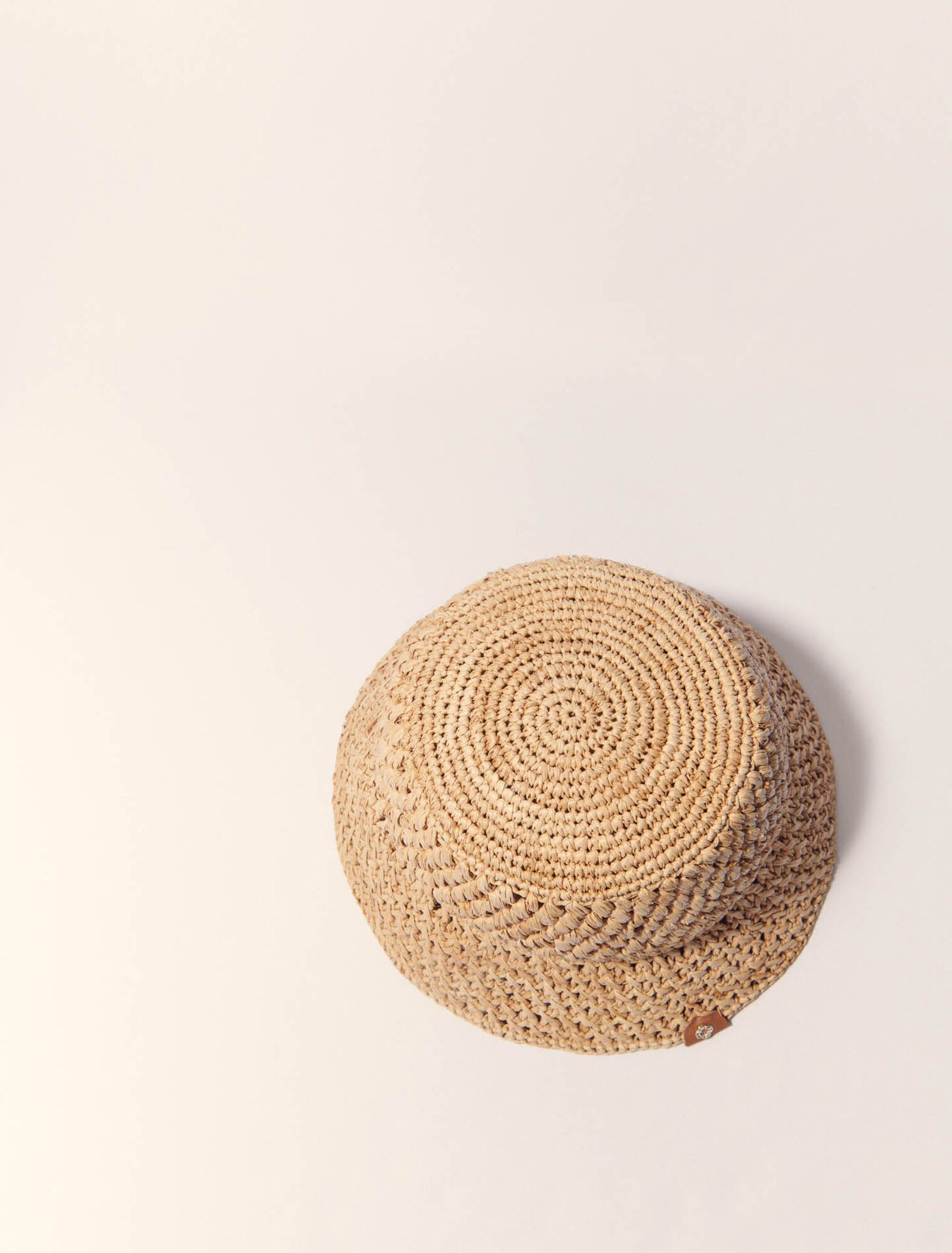 Crochet raffia bucket hat