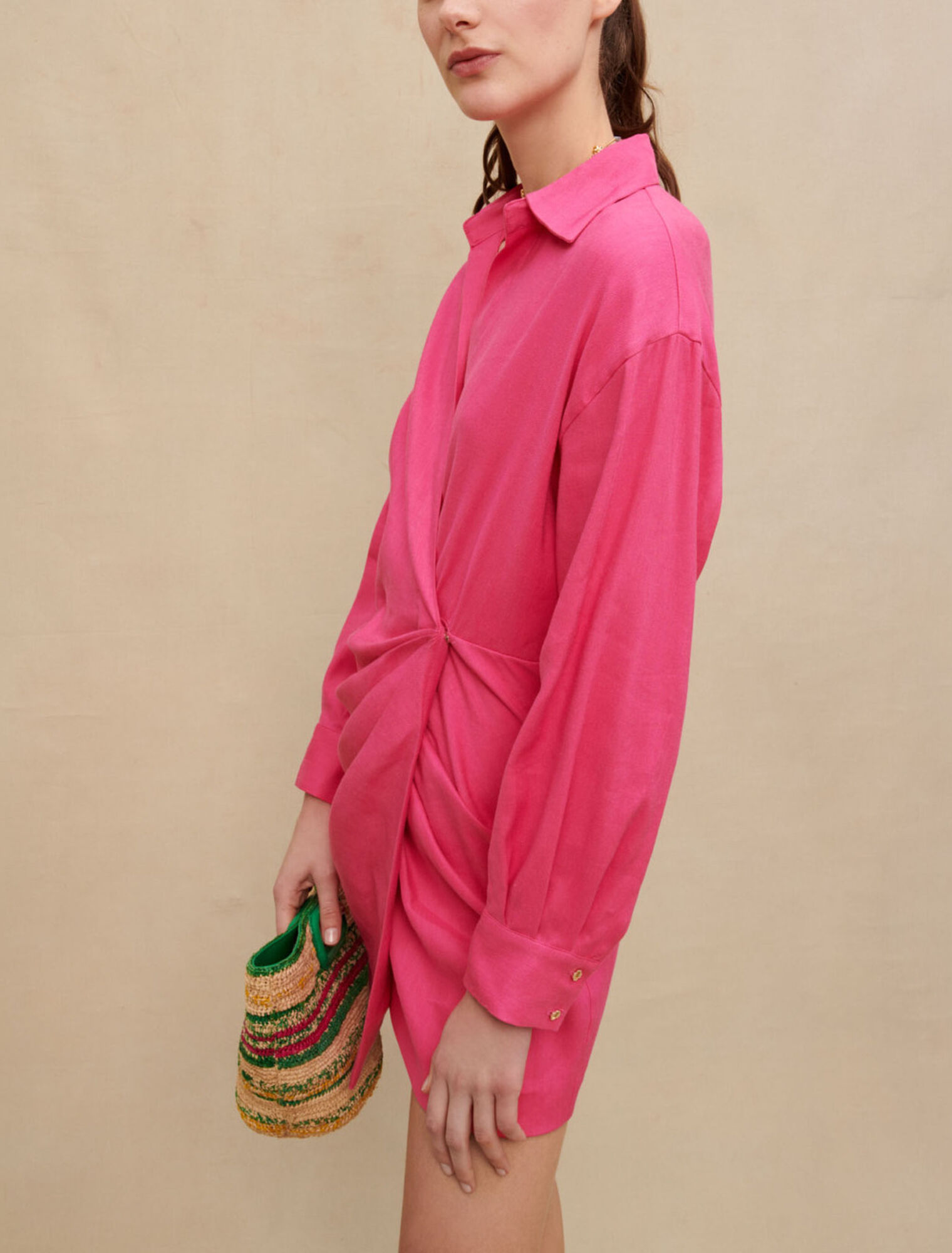 Robe courte drapée