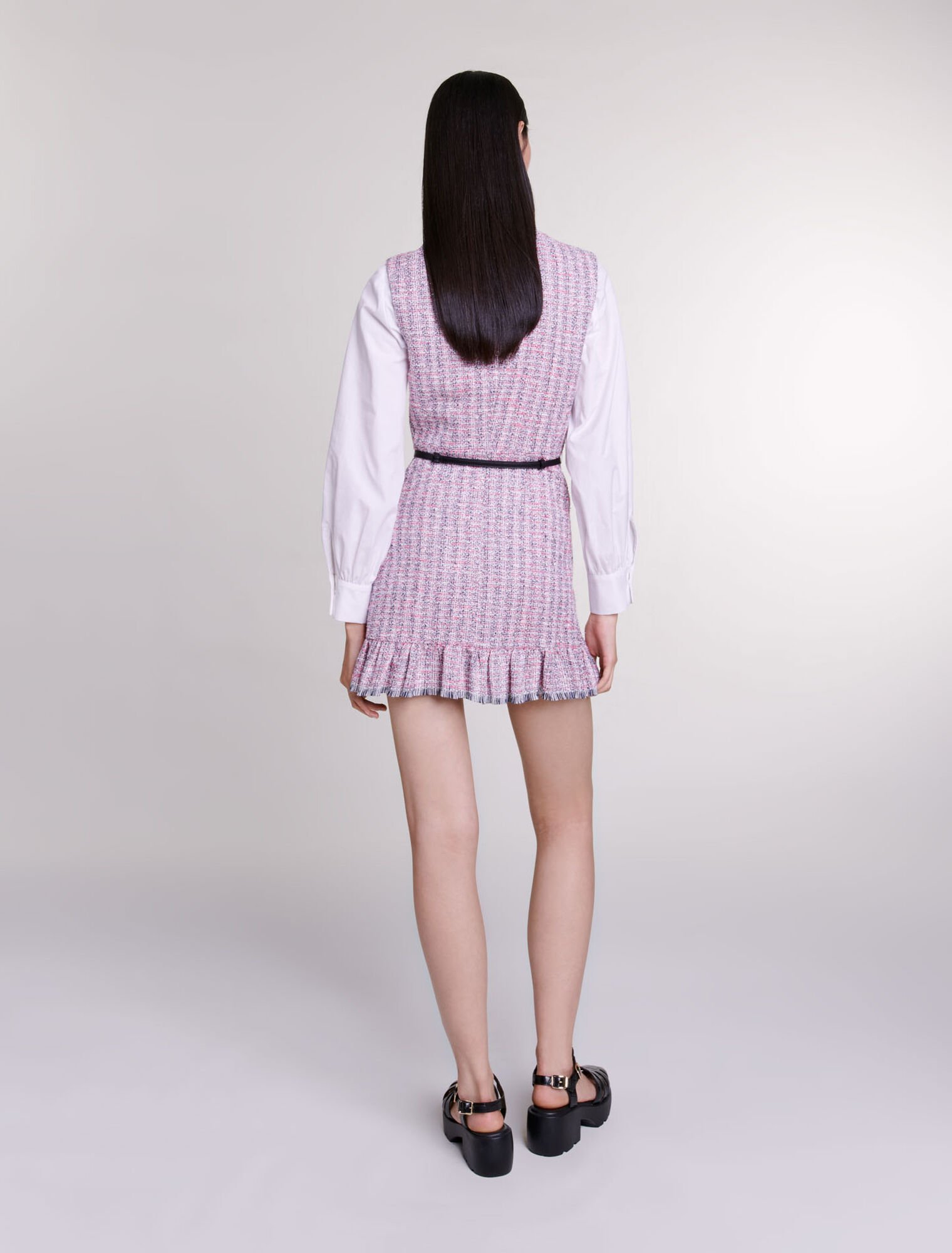 Tweed 2-in-1 short dress