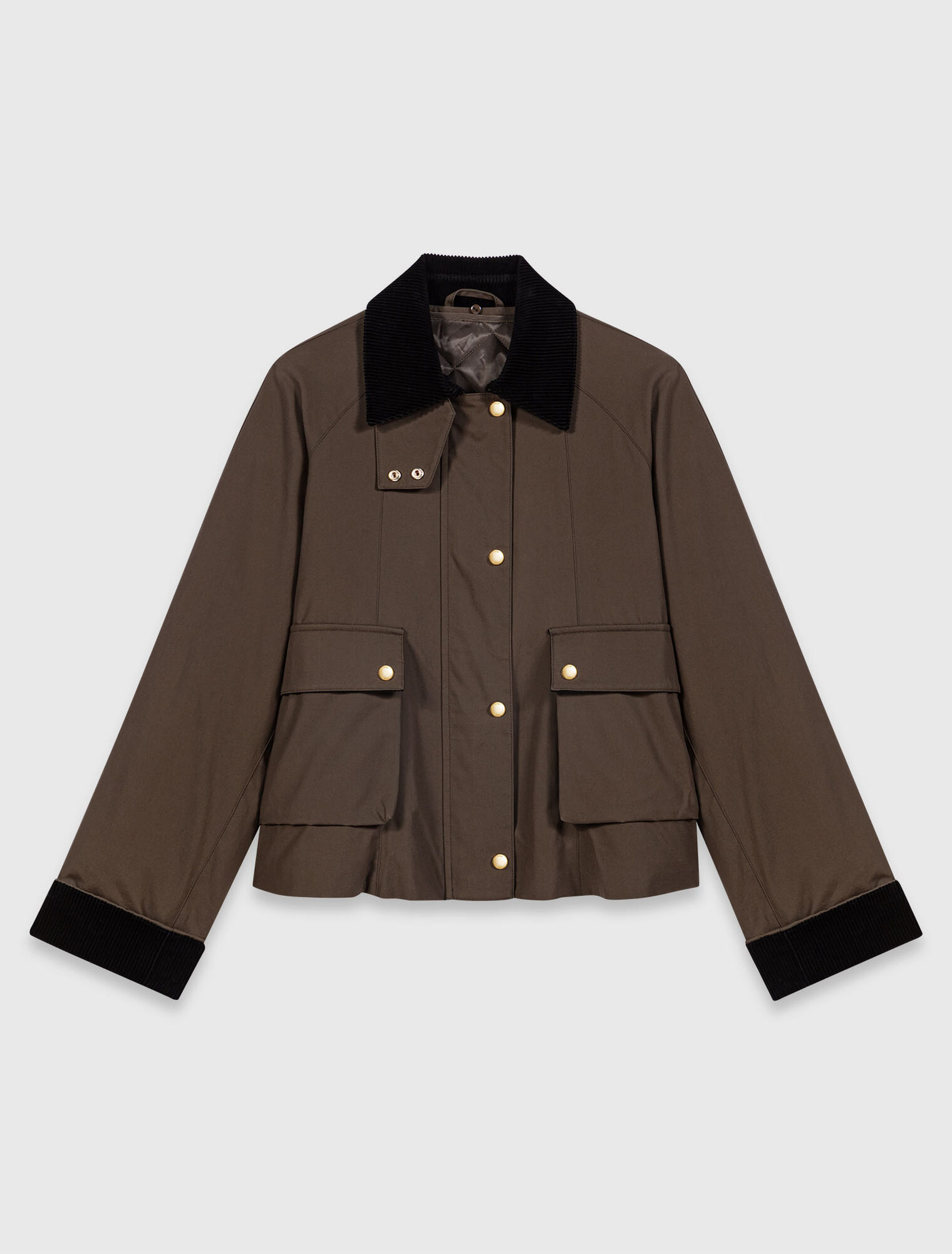 Blouson trap&egrave;ze en coton