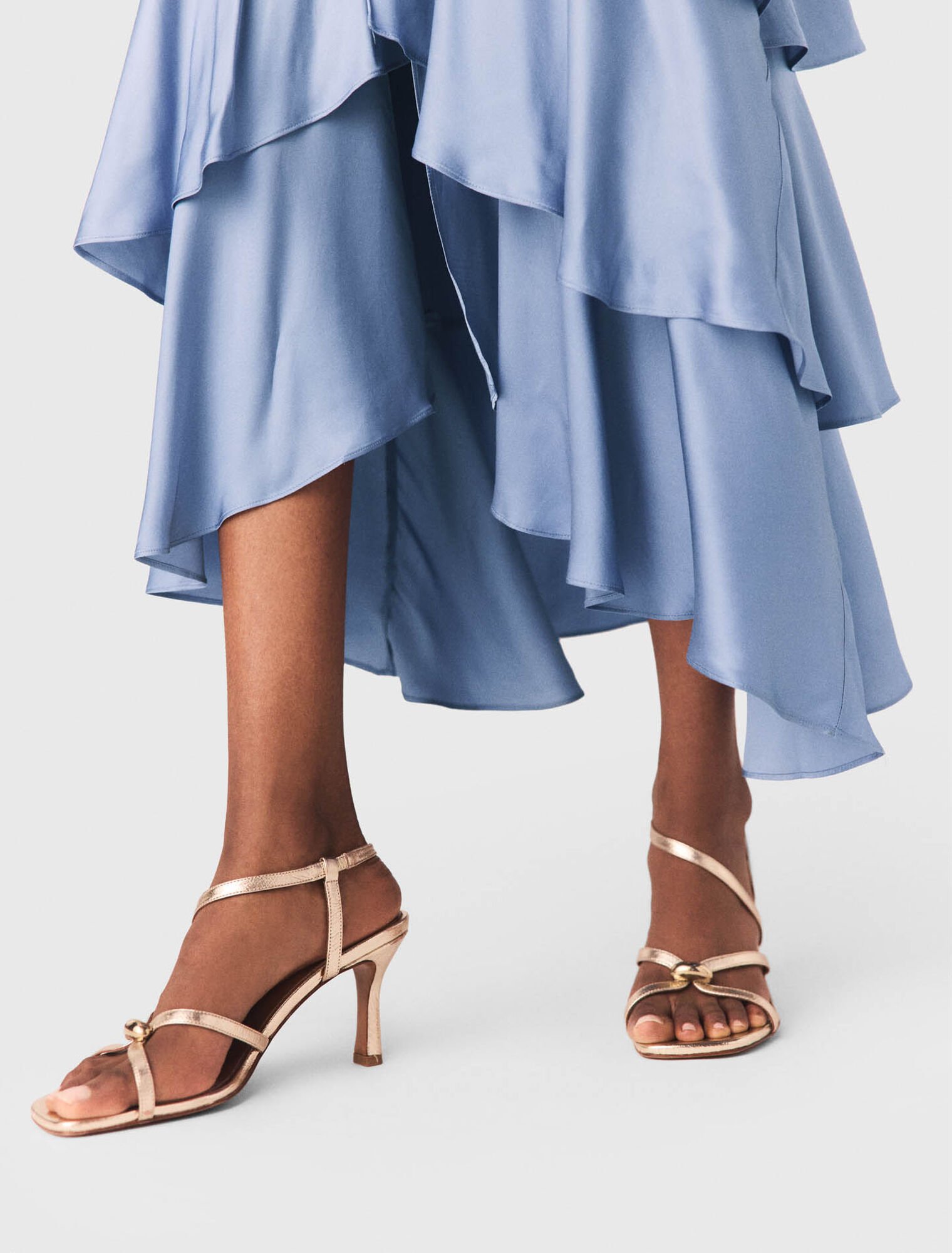 Sandales multibrides m&eacute;talis&eacute;es