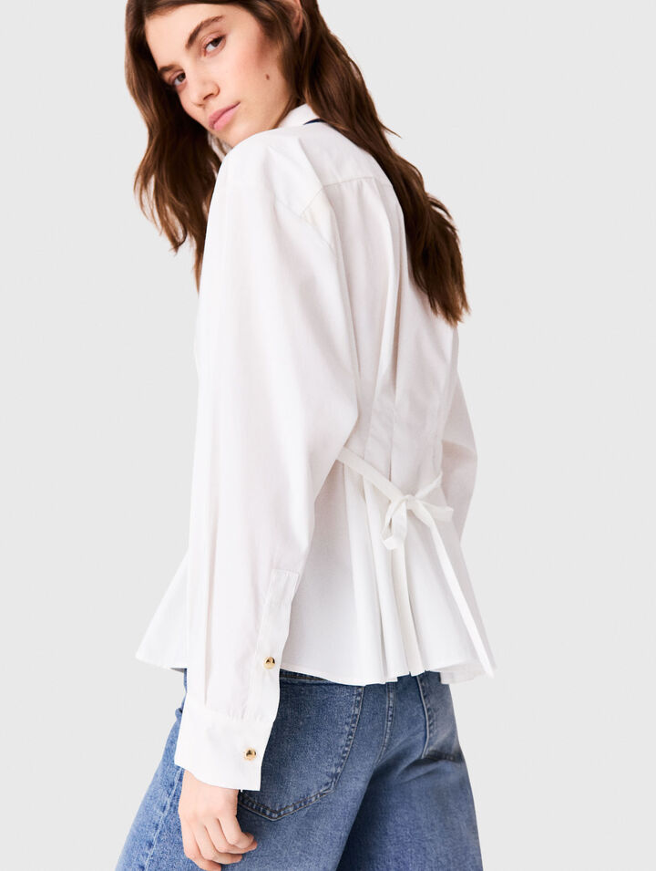 Shirt with lace-up back