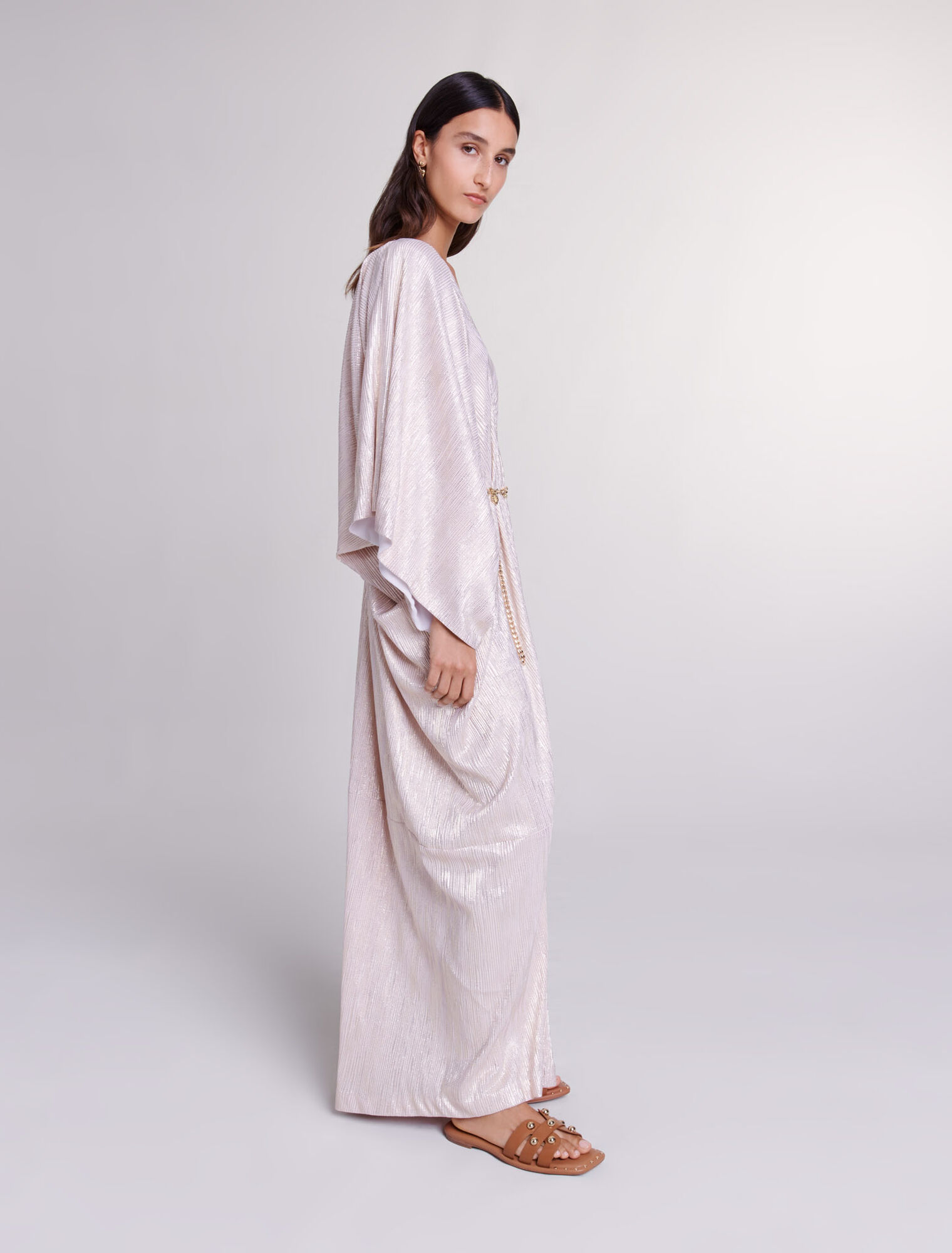 Robe longue à ceinture