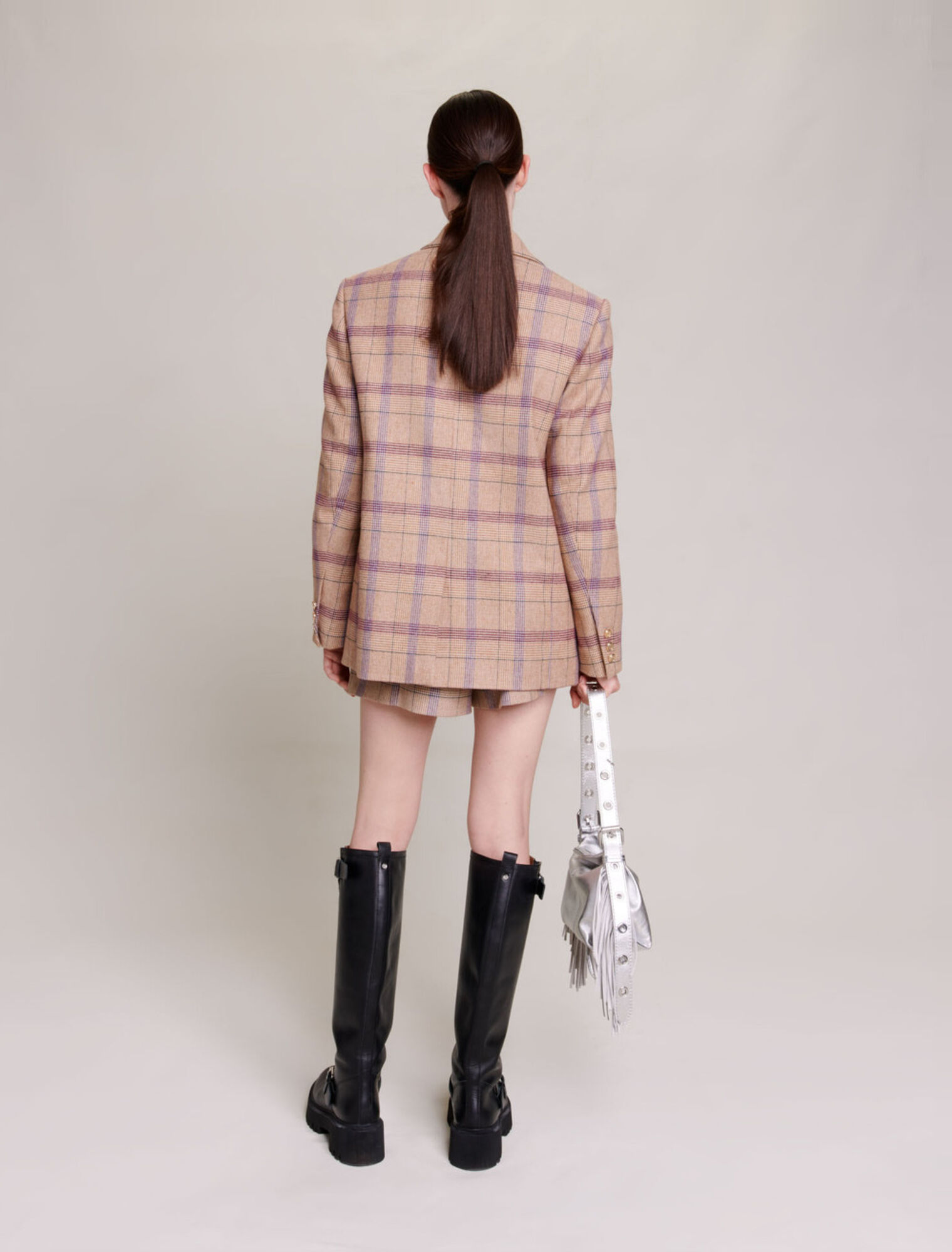 Checked suit jacket