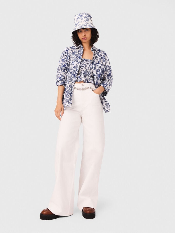 Jean large taille haute