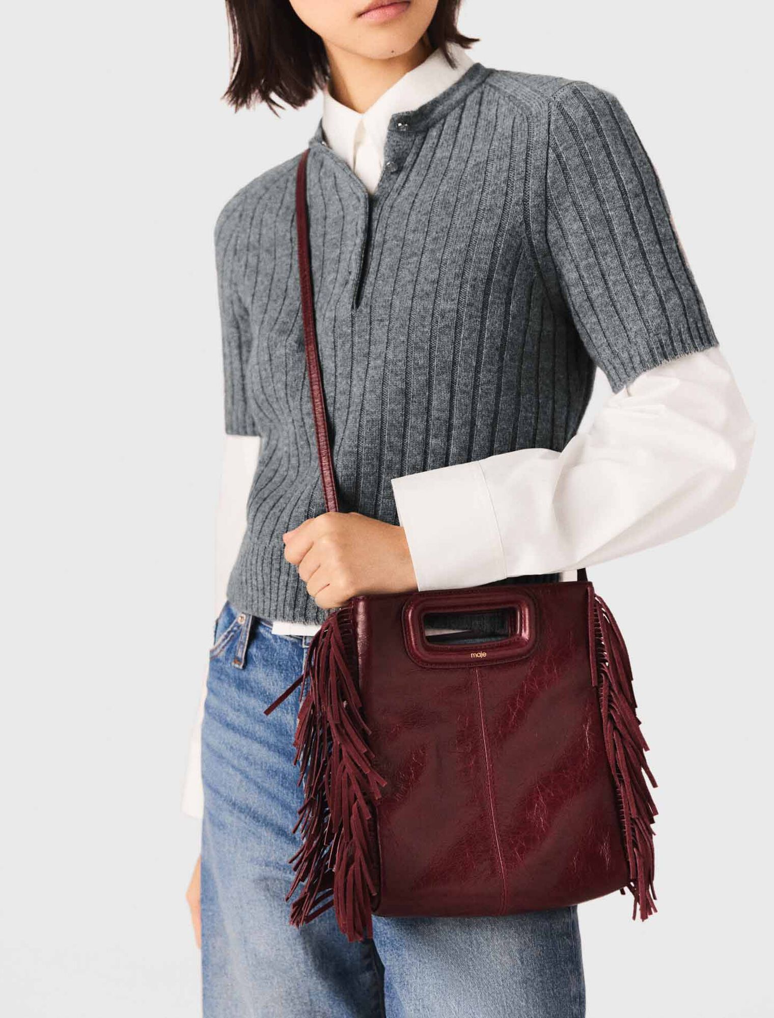 Sac M en cuir craquel&eacute;