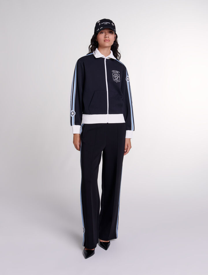 Embroidered tracksuit jacket